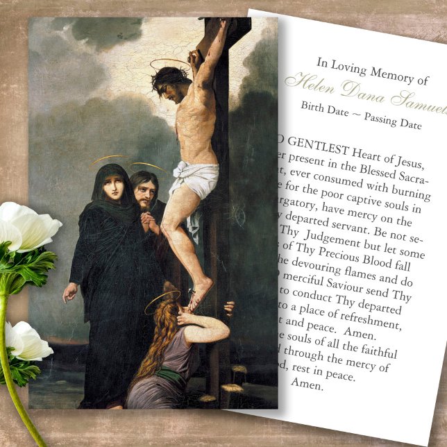 Beerdigung Verlust Jesus Cross Gebet Sympathiekart (catholic, religious, celebration of life, in loving memory of, prayer cards for bereavement)