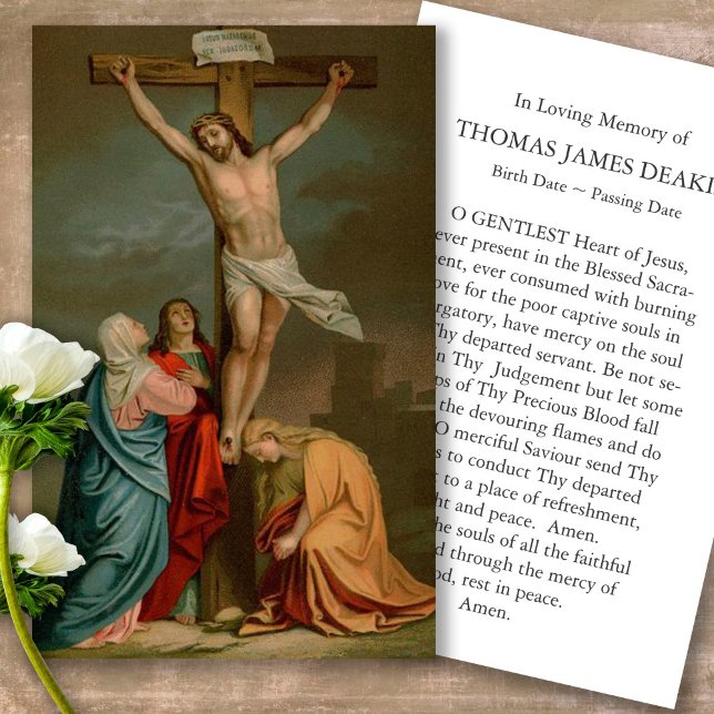 Beerdigung Verlust Jesus Gedenkgebet Sympathiekart (catholic, religious, celebration of life, in loving memory of, prayer cards for bereavement)