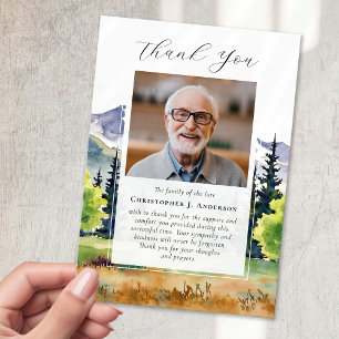 Beerdigung von Beerdigungen für das Foto des Beile Dankeskarte