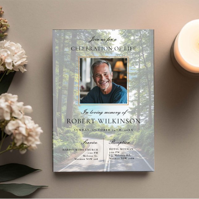 Beerdigung von Foto Einladung (Von Creator hochgeladen)