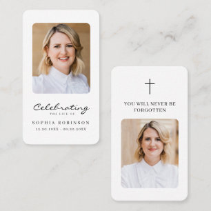 Beerdigung von Life 2 Foto Beerdigungskarte Visitenkarte