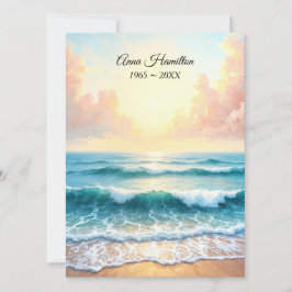 Beerdigung von Ocean Sunrise Einladung