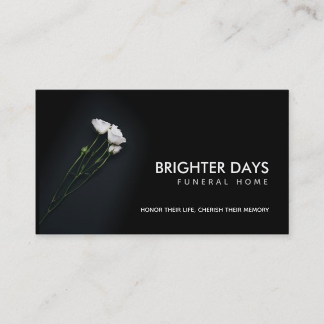 Beerdigung - Zuhause Slogans Business Cards Visitenkarte (Vorderseite)