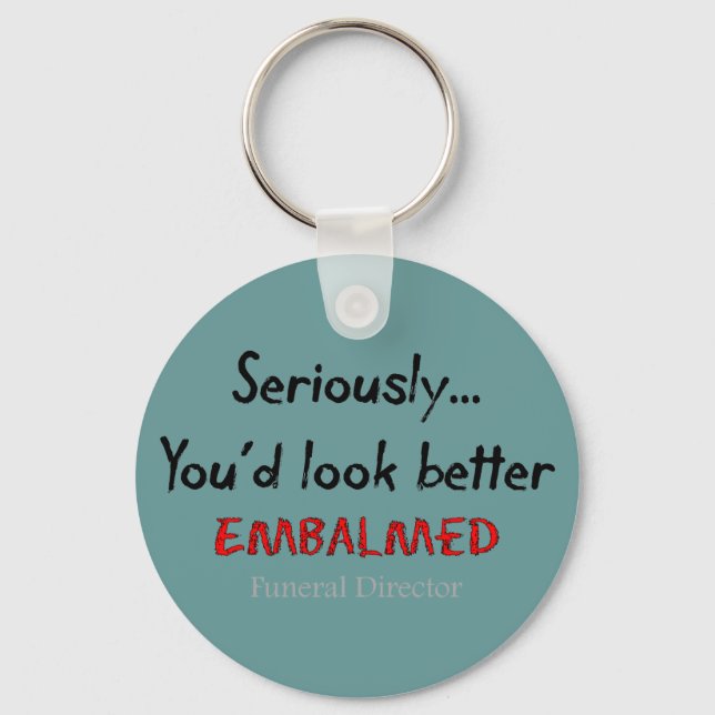 Beerdigungsdirektor/Mortiker Funny Hearse Design Schlüsselanhänger (Vorderseite)