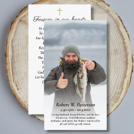 Beerdigungskarte für das Foto Fisherman Visitenkarte