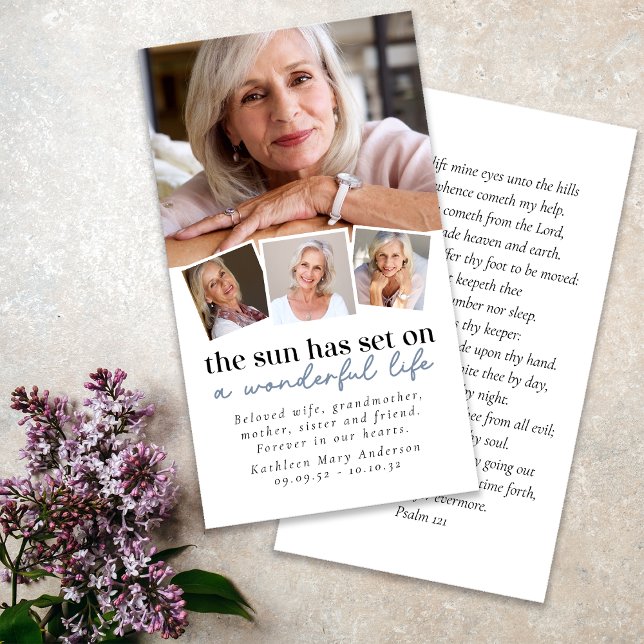 Beerdigungskarte Multi Foto Collage (Von Creator hochgeladen)