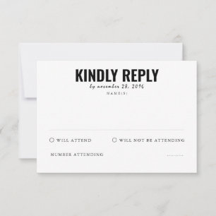 Beerdigungskarte RSVP Karte