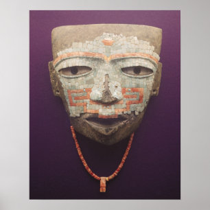 Beerdigungsmaske aus Teotihuacan Poster