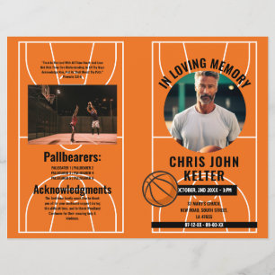 Beerdigungsorden Lebensbasketball - Obituary Flyer