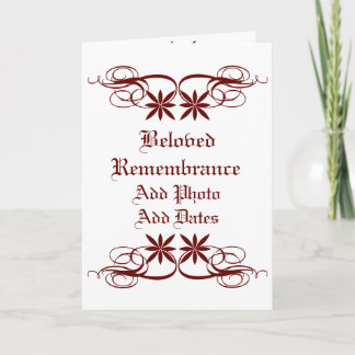 Beerdigungsprogramm "Beloved Remembrance" Programm