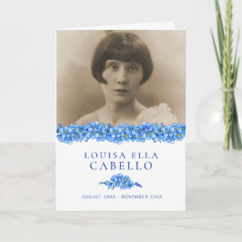 Beerdigungsprogramm Blue vergisst-nots-Fotos Programm