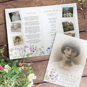 Beerdigungsprogramm Wildblume Bienen Fotos Programm