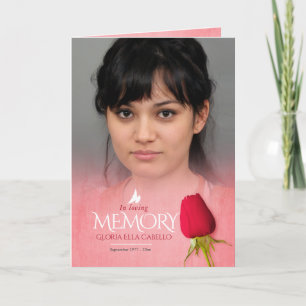 Beerdigungsprogrammordnung rote Rose Programm