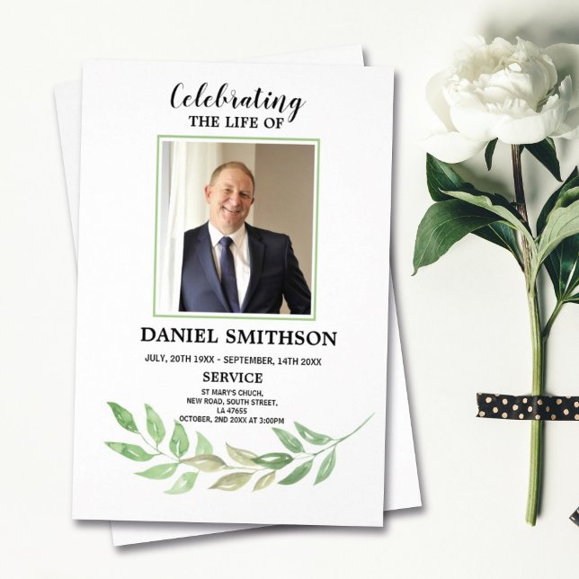 Beerdigungsreihenfolge zum Lebenslauf Flyer (Von Creator hochgeladen)