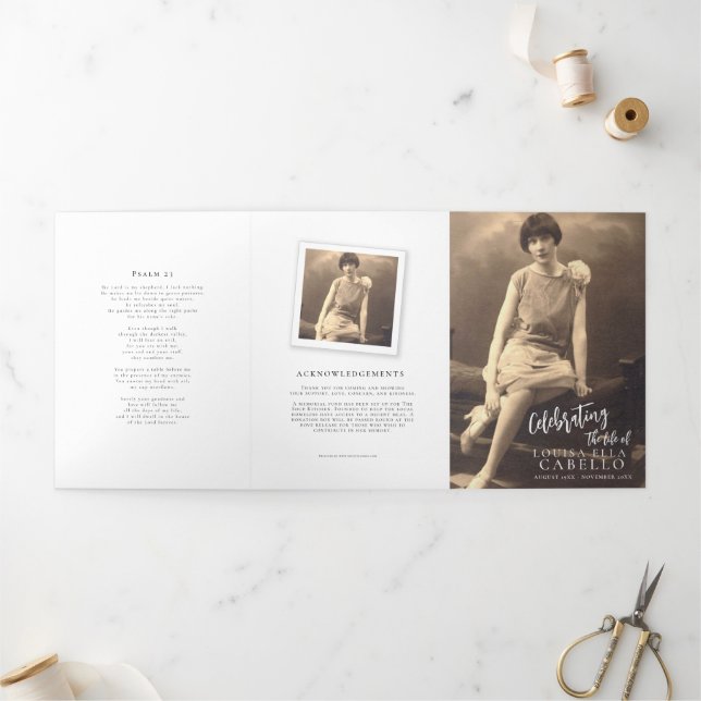 Beerdigungsservice Programm einfache Fotovorlage (Außenbereich)