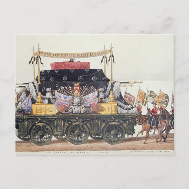 Beerdigungswagen des Herzogs von Wellington, 1853 Postkarte (Vorderseite)