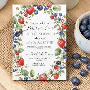 Beere in Liebe Beeren Blaubeer Junggesellinnen-Abs Einladung