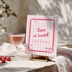 Beere in Liebe Erdbeerliebe ist süß Poster