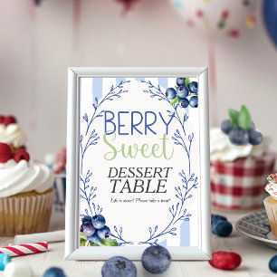 Beere Süße Nachspeise TISCH Blaubeere Schild Einladung