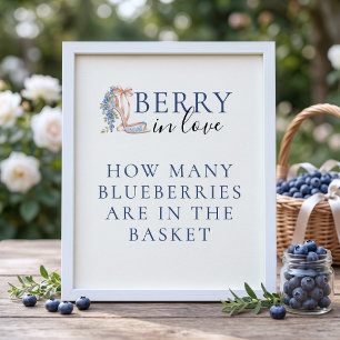 Beere Verliebt Wie Viele Blaubeeren Brautparty Poster