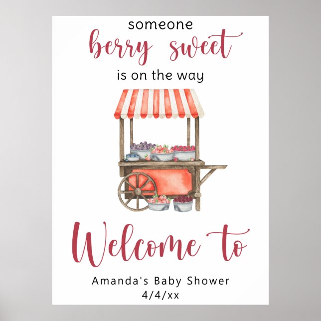 Beeren-Baby-Party Poster (Vorne)