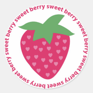 Beeren-Bonbon-Aufkleber Runder Aufkleber