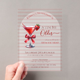 Beeren-Cocktail Ein bisschen älter, Cocktail-Gebur Acryleinladungen