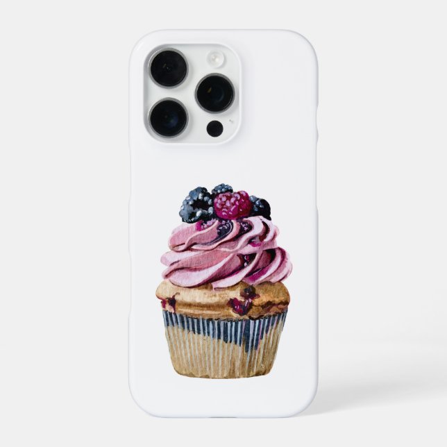 Beeren-Cupcake iPhone 16 Pro Hülle (Rückseite)