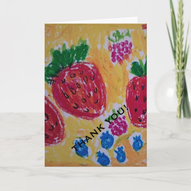 Beeren Dankeskarte Karte (Vorderseite)