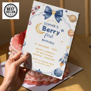 Beeren-Einladung zum ersten Geburtstag Einladung