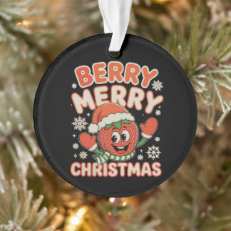 Beeren Frohe Weihnachten Süße Erdbeere Weihnachten Ornament