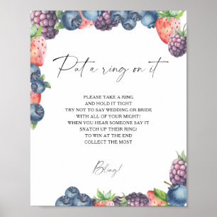 Beeren - Frühlings-Spiel, bei dem man einen Ring a Poster