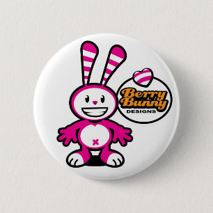 Beeren-Häschen-Lächeln Button