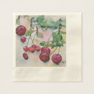 Beeren. Kirschen Serviette
