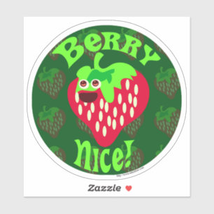 Beeren-Nice Süße Erdbeere Cartoon Lustige Kunst Aufkleber
