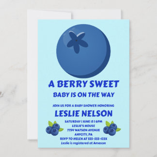 Beeren süße Babyparty-Einladung