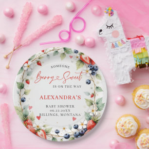 Beeren Süße Botanische Beeren Garten Baby Shower Pappteller
