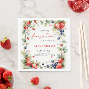 Beeren Süße Botanische Beeren Garten Baby Shower Serviette