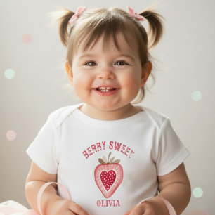 Beeren süße Erdbeer-Mädchen-Geburtstag Baby T-shirt