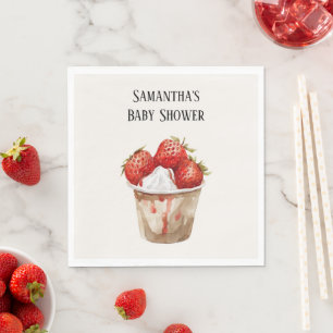Beeren süße Erdbeeren Baby Shower Serviette