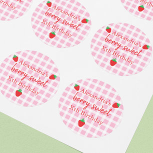 Beeren süße Geburtstag Runder Aufkleber