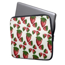 Beeren süße handgezeichnete Erdbeeren-Laptop-Hülle