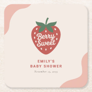Beeren süße niedliche Babyparty Rechteckiger Pappuntersetzer