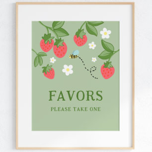 Beeren süße Partygeschenk-Erdbeer-Geburtstags-Schi Poster