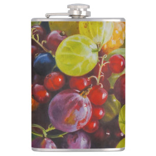 Beeren - Überrealistisches Fruchtleben Flachmann