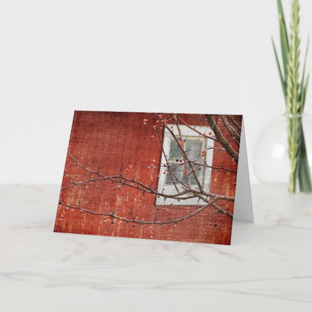 Beeren und Stall, Geburtstag Karte (Vorderseite)