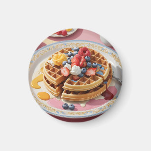 Beeren-Waffel-Frühstücksteller Magnet