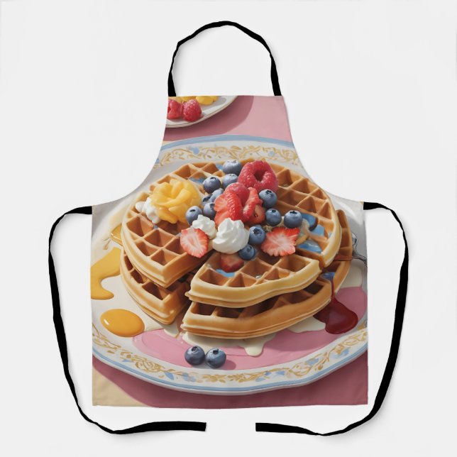 Beeren-Waffel-Frühstücksteller Schürze (Vorderseite)