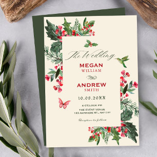 Beeren Zweig floral Hochzeit Einladung