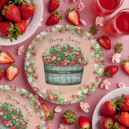 Beerenküche Babydusche Einladung Pappteller